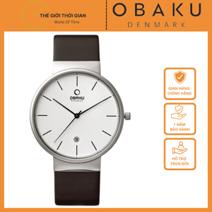 Đồng hồ đeo tay nam dây da Obaku V153GDCIRN