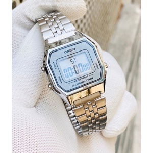 Đồng hồ điện tử nữ dây thép Casio LA670WA-4DF