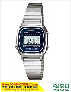 Đồng hồ điện tử nữ dây thép Casio LA670WA-4DF