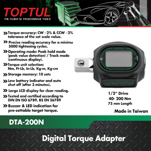 Đồng hồ hiển thị mô men toptul DTA-200N