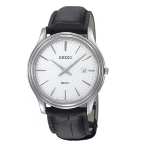 Đồng hồ kim nam dây da Seiko SKP349P1