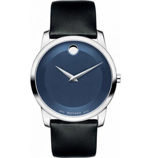 Đồng hồ Movado Movado Museum Blue Dial Black Leather 0606610