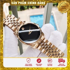 Đồng Hồ Movado Museum Classic Black Dial Yellow Gold PVD Men's Watch 0606997