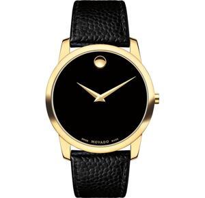 Đồng hồ Movado Museum Gold Plated case Watch 0607014, 40mm