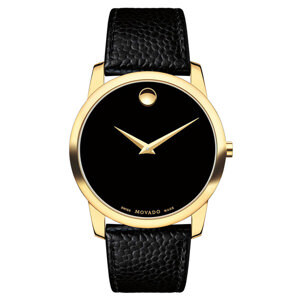 Đồng hồ Movado Museum Gold Plated case Watch 0607014, 40mm