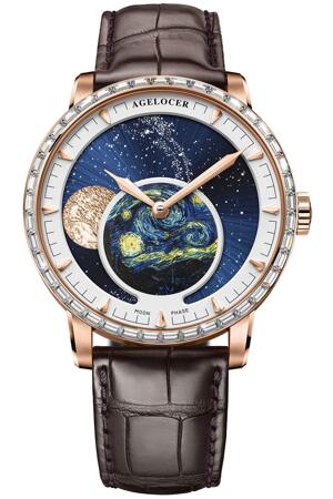 Đồng hồ nam Agelocer Moon Phases 6401F2