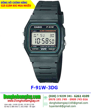 Đồng hồ nam Casio F-91W-3DG