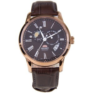Đồng hồ nam dây da Orient Sun&moon SET0T003T0