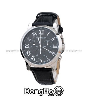 Đồng hồ nam dây da Romanson Quartz TL0334HMWBK - màu BK/ WH
