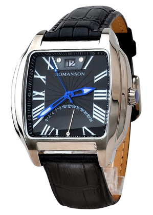 Đồng hồ nam dây da Romanson TL1273MCWH