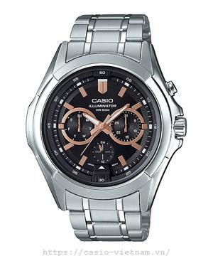 Đồng hồ nam dây thép Casio  MTP-E204D