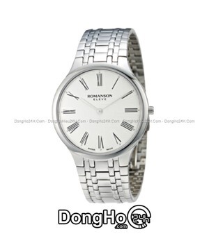 Đồng hồ nam dây thép không gỉ Romanson Quartz EM4252MWWH - màu WH/ BK