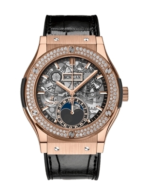 Đồng hồ nam Hublot Classic Fusion Aerofusion Moonphase King Gold Diamonds 547.OX.0180.LR.1104