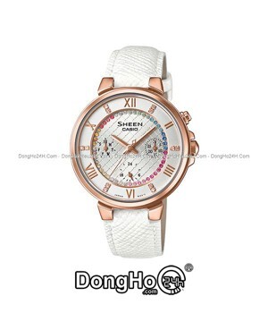 Đồng hồ nữ casio Sheen SHE-3041PGL-7AUDR - dây da