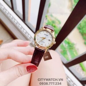 Đồng hồ nữ dây da Citizen FE1082