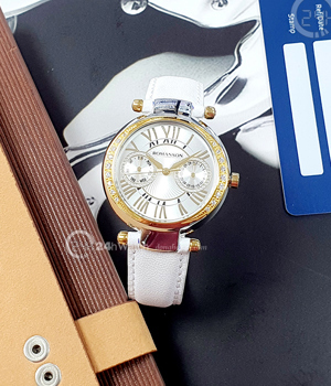 Đồng hồ nữ dây da Romanson RL2612QLCWH
