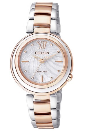 Đồng hồ nữ dây thép không gỉ Citizen Eco-Drive EM0335-51D