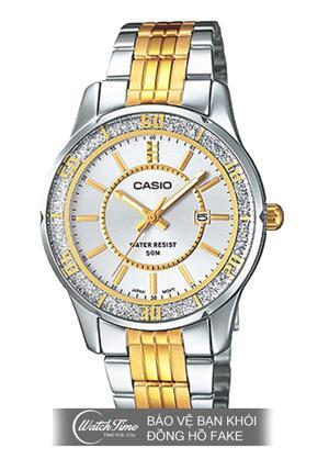 Đồng hồ nữ dây thép không gỉ Casio Quartz LTP-1358SG-7AVDF