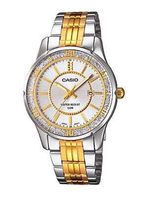 Đồng hồ nữ dây thép không gỉ Casio Quartz LTP-1358SG-7AVDF