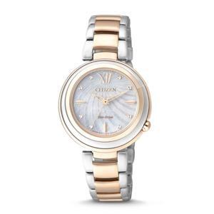 Đồng hồ nữ dây thép không gỉ Citizen Eco-Drive EM0335-51D