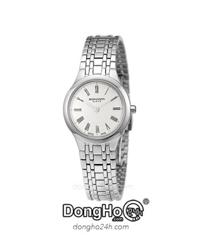 Đồng hồ nữ dây thép không gỉ Romanson EM4252LWWH - màu BK/ WH