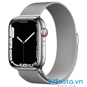 Đồng hồ thông minh Apple Watch Series 7 - 45mm, 4G, Viền thép dây thép