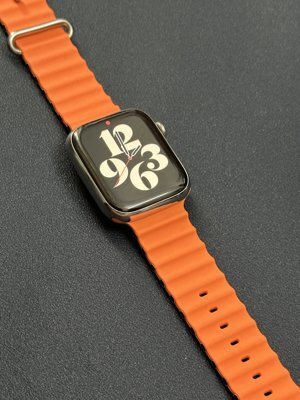 Đồng hồ thông minh Apple Watch Series 7 - 45mm, 4G, viền thép dây cao su