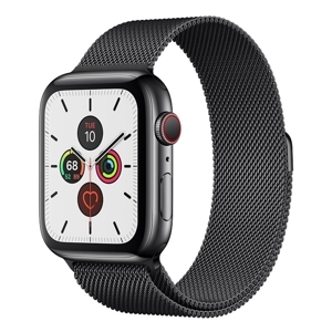 Đồng hồ thông minh Apple Watch S5 (Series 5) - 44mm, viền thép dây thép