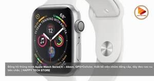 Đồng hồ thông minh Apple Watch Series 4 - 44mm, GPS+Cellular, viền nhôm, dây cao su