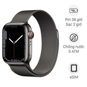 Đồng hồ thông minh Apple Watch Series 7 - 41mm, 4G, viền thép milanese