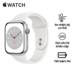 Đồng hồ thông minh Apple Watch Series 8 41mm 4G viền nhôm dây cao su