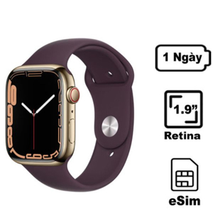 Đồng hồ thông minh Apple Watch Series 7 - 45mm, 4G, viền thép dây cao su