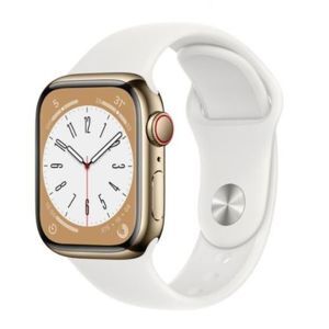 Đồng hồ thông minh Apple Watch Series 8 45mm 4G viền thép dây cao su