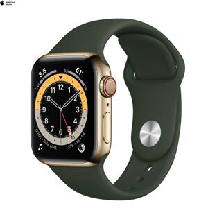 Đồng hồ thông minh Apple Watch Series 6 GPS + Cellular 44mm - Viền thép dây cao su