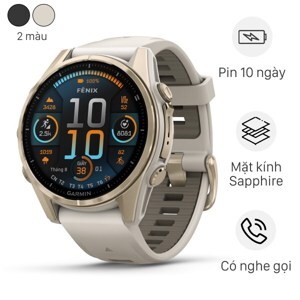 Đồng hồ thông minh Garmin Fenix 8 Sapphire 43mm viền Titanium