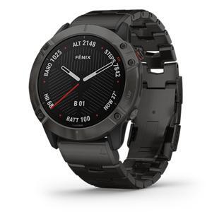 Đồng hồ thông minh Garmin Fenix 6X Titanium Carbon Gray - Titanium Band