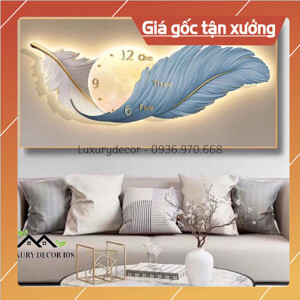 Đồng hồ tranh-Lông vũ-DHT0163