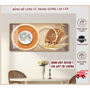 Đồng hồ tranh-Lông vũ-DHT0163