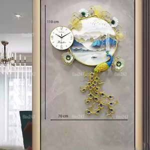 Đồng hồ treo tường hiện đại hình con công DH 2935