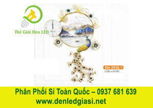 Đồng hồ treo tường hiện đại hình con công DH 2935
