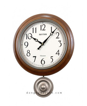 Đồng hồ treo tường Rhythm Wooden Wall Clock CMJ549NR06