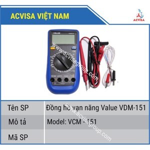 Đồng hồ vạn năng VALUE VDM-151