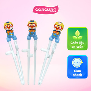Đũa inox tập ăn Edison hình Pororo