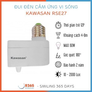 Đui đèn cảm ứng vi sóng Kawa RSE27