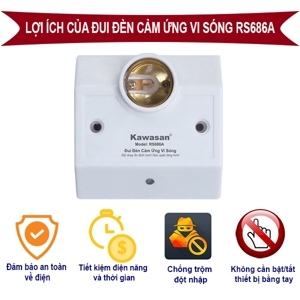 Đui đèn cảm ứng vi sóng Kawasan RS686A