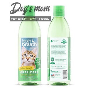 Dung dịch chăm sóc răng miệng TropiClean Fresh Breath Dental Health for Cats 473ml - Thơm miệng, loại bỏ mảng bám cho mèo Petmall