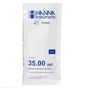 Dung dịch hiệu chuẩn NaCl 35.00 g/L (ppt) HANNA HI70024P (Hộp 25 gói 20mL)