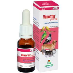 Dung dịch hỗ trợ giảm ve, rận ở chó mèo Vemedim Vimectin Pour On