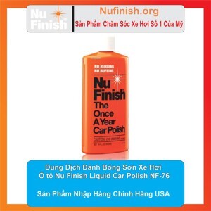 Dung dịch lau bóng và bảo vệ sơn xe Nu Finish Car Polish NF-76, 473ml