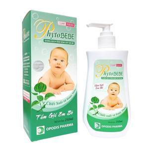 Dung dịch tắm rôm sảy em bé phyto bebe opodis 250ml